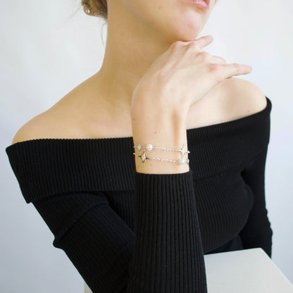Mondi Bracelet, Silver And Diamond
